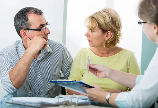 A couple in counseling